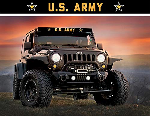 AeroLidz U.S. Army LED Light Bar Cover Insert 50/51.4/52 Inch AMY52