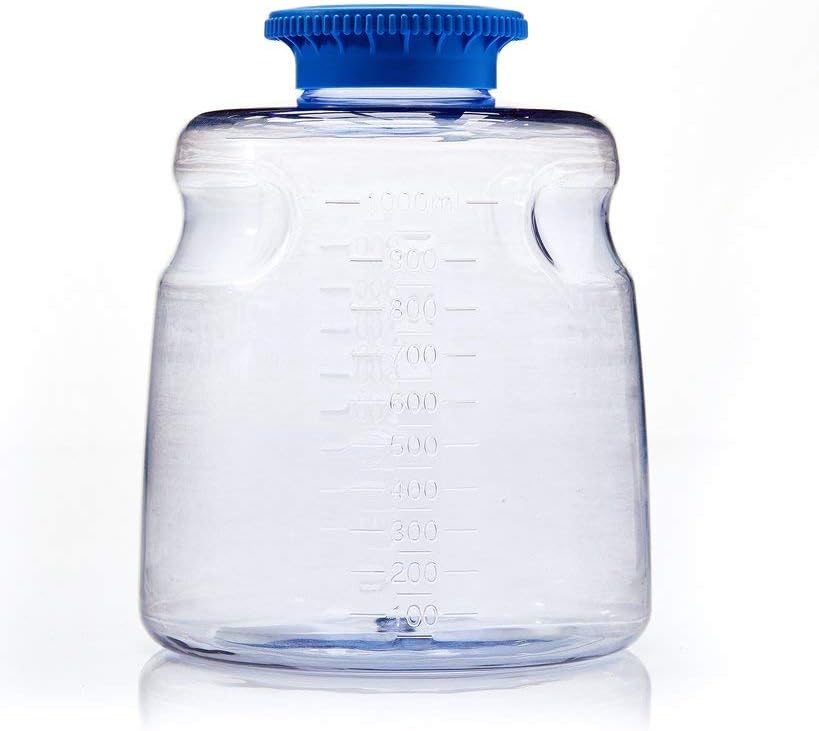Autofil Autoclavable Polycarbonate Media Storage Bottles with SECUREgrasp GL45 Cap, 1000mL, Non-Sterile, 24/CS