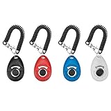 HTKJ Dog Training Clicker with Wrist Strap - Big Button Clickers for Clicker Training Pet, Dogs, Cat, Horses (4 color new)