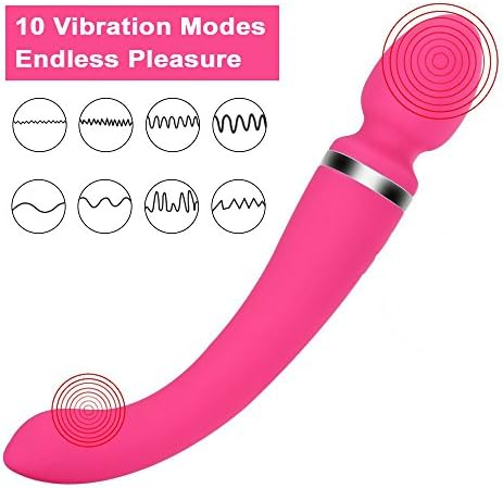 Dual Motor Body Wand Massager Rechargeable, YITING Waterproof Therapeutic Personal Wireless Multi-speed Vibrator for full Body Massage, Muscle Aches &amp; Sports Recovery (Pink)