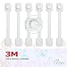Baby Safety Locks - Younik Child/Baby Safety Cupboard Locks with Adjustable Strap, 3M Adhesive and Latch System for Cabinets, Drawers, Toilet Seat, Fridge & Oven | No Drilling Required-6 Pack
