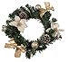 Clever Creations 12 Inch Artificial Christmas Wreath for Front Door Decor, Indoor and Outdoor Holiday Hanging Decoration, White and Gold Bows