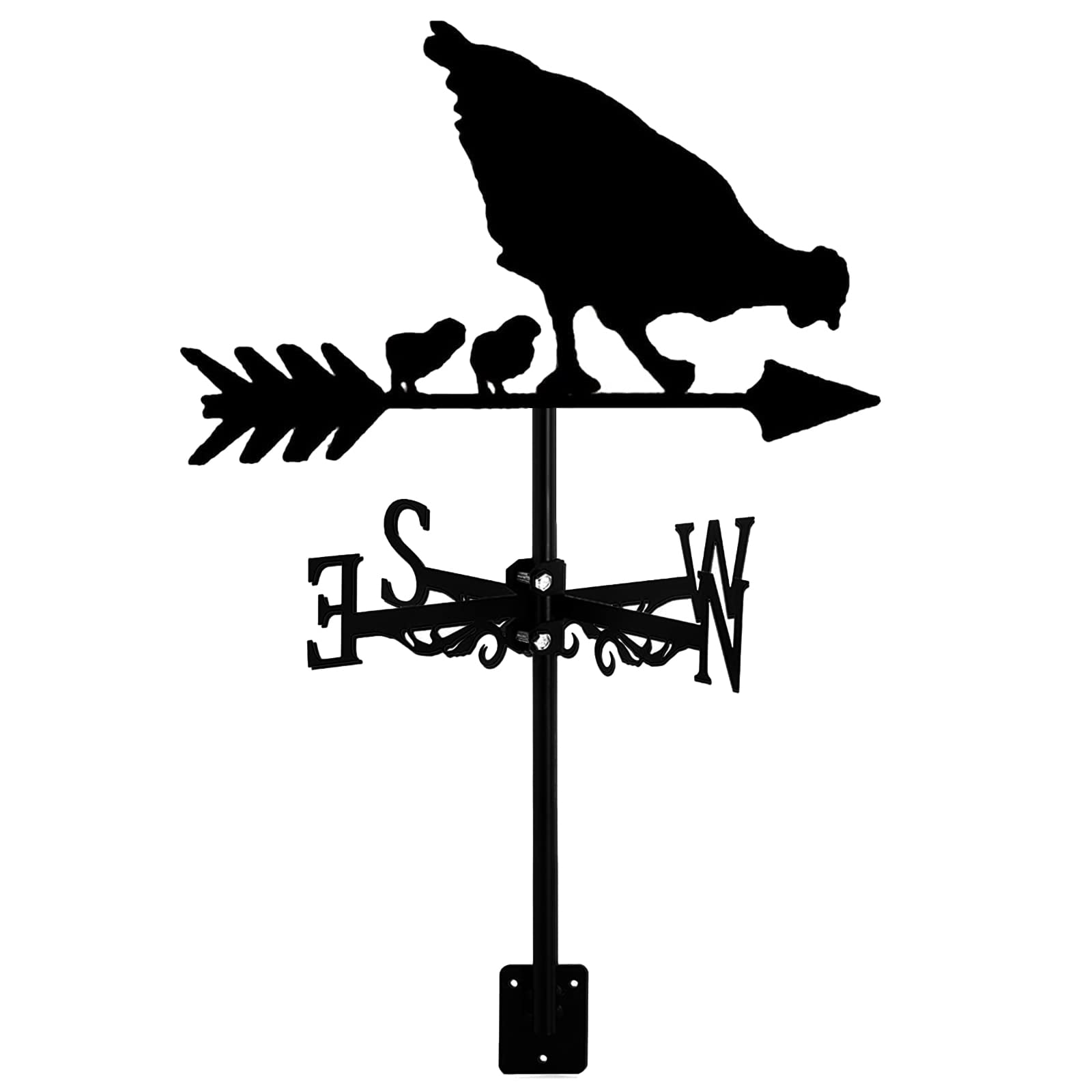 Ksrnsne Chicken and Chicks Weather Vane – Chicken Weather Vane – Direction Indicator Wind Decorative for Outdoor Farm