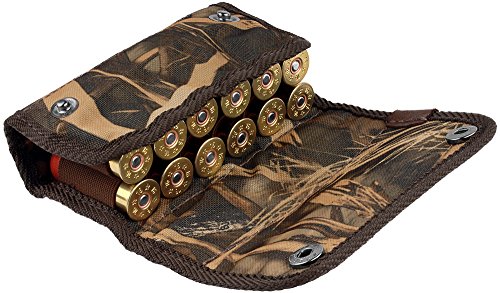 BRONZEDOG Shooter's Pouch Nylon Ammo Cartridge Belt Holder Shotgun 12 16 Gauge Camo Shotshell Carrier Hunting Accessories (Brown Cane Camo) - Thumbnail 5