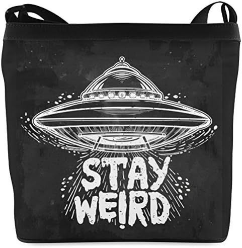 Women's fabric Fashion Shoulder Bags Crossbody Sling Bags with Stay Weird Print