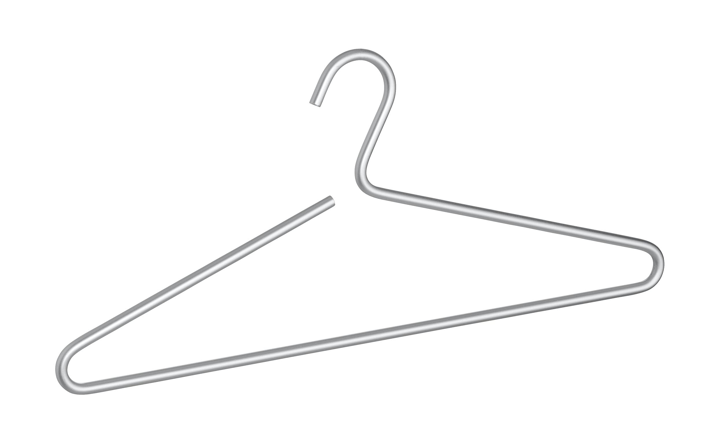 WENKO 14383100 Aluminum Hanger Lux Silver - Garderobenbügel, Aluminium, 42 x 19 x 0.8 cm, Silver matt