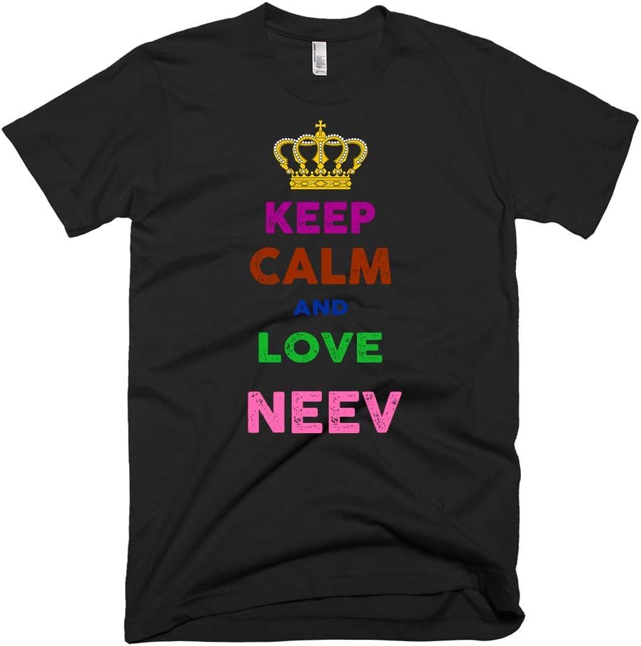 Keep Calm and Love Neev T Shirt Black