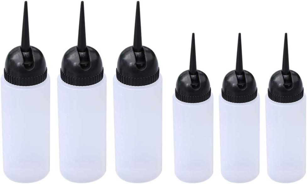 EXCEART 6pcs Hair Dye Applicator Bottle, Oil Applicator