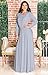 KOH KOH Womens Long Sleeve Flowy Empire Waist Fall Winter Party Gown