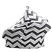 Baby Car Seat Covers Super Soft Stretchy and Breathable Nursing Canopy for Boys and Girls with Pouch Cute Gray Wave Stripes