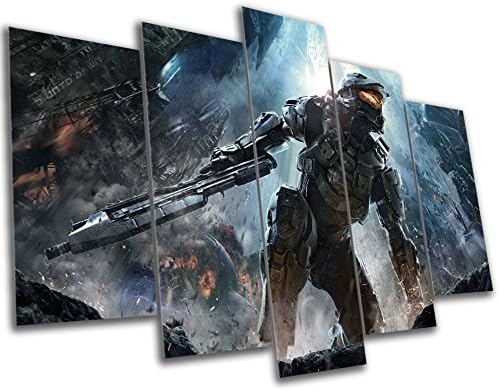 Halo Gaming Canvas Print - 5 Panel Canvas - Multi Panel Wall Art - Ready To Hang