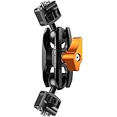 K&amp;F CONCEPT Dual Ball Heads Magic Arm, Articulating Magic Arm | with 1/4"-20 Screw, 360&deg; swivelling Ball Head, Aluminum Alloy Camera Monitor Mount Arm, MS14