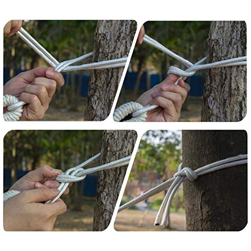 Yorbay Hängematte Outdoor Baumwolle 200 x 150 cm, 200kg Tragkraft, mit Tragetasche für Außenbereich, Garten, Camping… – Bild 8