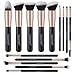 YEOTWIN 14Pcs Makeup Brushes & 5 Blender Sponge, Premium Synthetic Foundation Brush, Blending Face Powder Blush Concealers Eye Shadows Make Up Brushes set, eyebrow brush (Rose Golden)