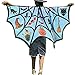 Pongfunsy Women Men Halloween Costume Butterfly Shawl Fairy Ladies Print Bat Shawl Nymph Pixie Costume Accessory