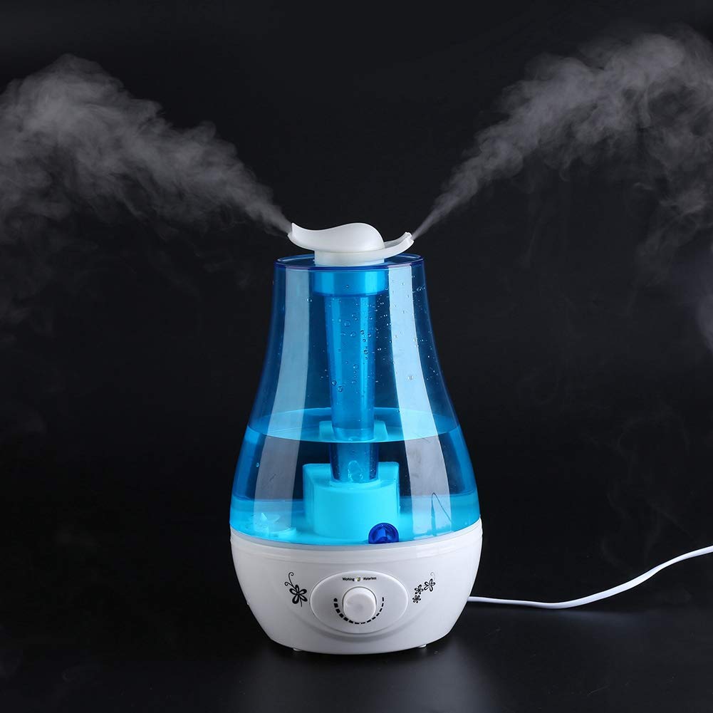 Air Humidifier, Mini Humidifier Portable Mist Humidifier 3L Water Tank Capacity Humidifier with 3 Color LED Light for Bedroom Home Plants 12.20 x 7.87inch
