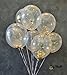 TopHush 18 Pieces Gold Confetti Party Balloons 12 Inches (Gold Confetti Inside), Free Mouth or Tube, for Events, Party, Wedding, Christmas, and Proposal Decorations