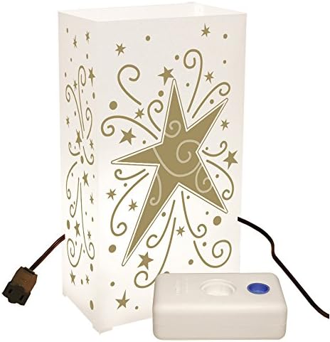 Lumabase62810 Electric Luminaria Kit, 10.5" H x 6" L x 3.5" W, Stars