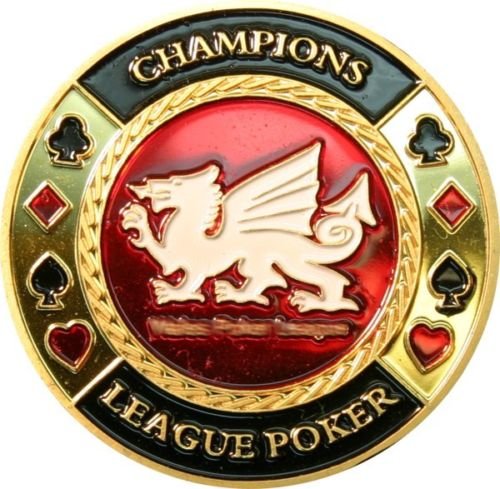 “Champions League Poker” Poker Card Guard - Genuine Gold-Plated Poker Accessory