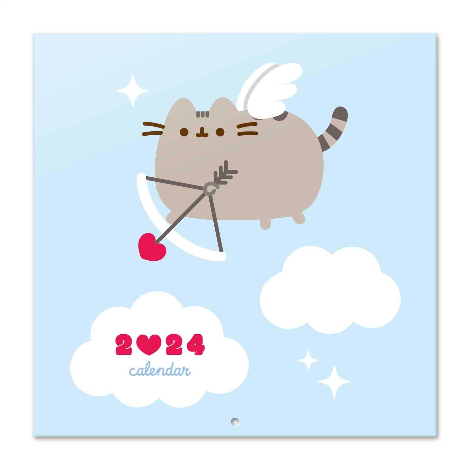 Grupo Erik Pusheen Wall Calendar 2024 12" x 12" | 12 Month Planner | Square Wall Calendar 2024 | Family Planner Calendar 2024 | Pusheen Calendar 2024 | Pusheen Cat