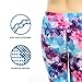 SOUTEAM Womens Workout Capris with Pocket Stretchy High Waist Training Tights, Blue & Pink, Medium