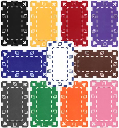 Brybelly Rectangular European-Style Poker Plaques - Pack of 5