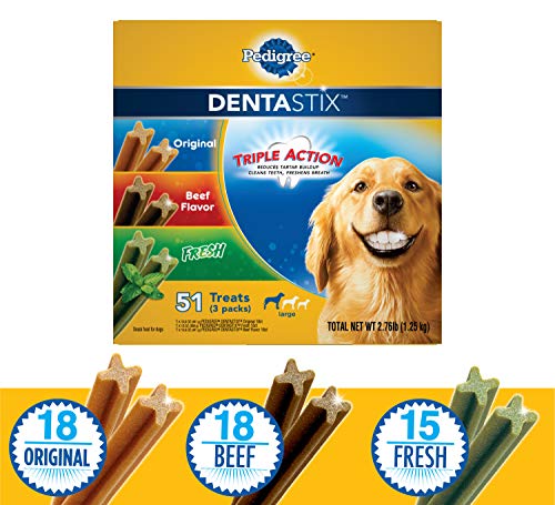 2 Pedigree+Dentastix+51+Treat+Variety+2+76lbs