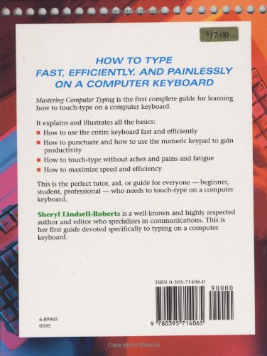 Mastering Computer Typing by Sheryl Lindsell-Roberts: Painless Touch Typing Book for Beginners & Pros