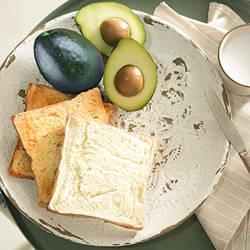 Johouse Artificial Avocado, 7PCS Plastic Prop Decor Fake Lifelike Plastic Green Avocados and Avocado Half Vegetable Fruit Home Party Festival Decorations