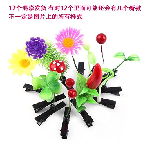 usongs Funny sell Meng artifact small bean sprouts flowers and artificial plants chuck rough hair accessories hairpin hairpin 12 - Thumbnail 2
