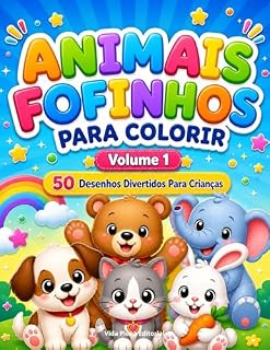 Livro Animais Fofinhos Para Colorir Volume 1 : 50 Desenhos Divertidos Para Crianças