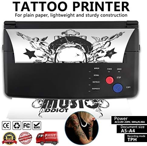 Professional Black Tattoo Transfer Copier Printer Tattoo Stencil Machine