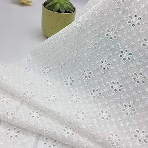 生地布綿100 白い綿布生地刺繍透かしレースおしゃれハンドメイド材料衣装ドレスワンピースカーテン Diy 手芸手作り縫製用生地布綿100 白い綿布 生地刺繍透かしレースおしゃれハンドメイド材料衣装ドレスワンピースカーテン Diy 手芸手作り縫製用幅130cm 長さ1m 1m