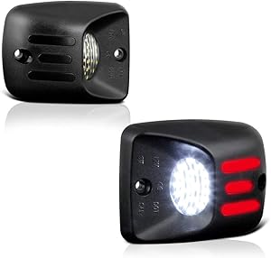 VIPMOTOZ Red OLED Neon Tube Pure White SMD LED License Plate Light Tag Lamp Assembly Replacement For 1995-2004 Toyota Tacoma Pickup Truck