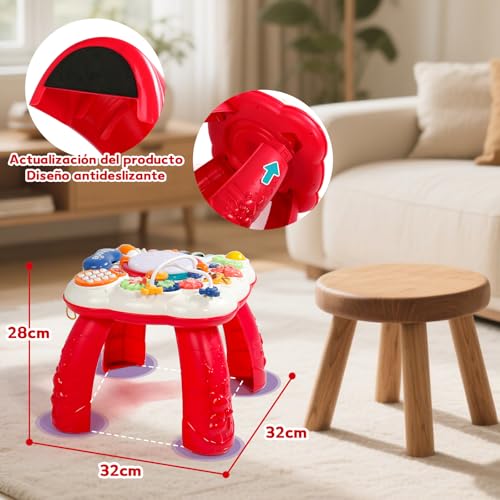 Children's Toys 1 Year – Activity Table Baby 1 Year Old Toys Montessori Musical Table Baby with Sound and Lights Toys for 1 2 Year Old Children Games Gift Baby 1 2 Year Old Boy Girl Original Christmas