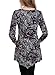 BAISHENGGT Women's Crewneck Long Sleeve Handkerchief Hem Tunic Top Large Purple Floral