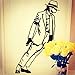 ORDERIN Star's Decal Singer Dancer Michael Jackson Removable Mural Wall Stickers for Home Wall Decor