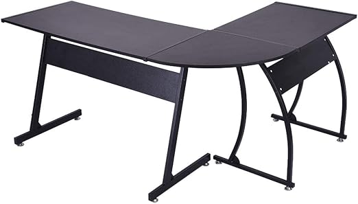 Amazon Com Pinleg L Shaped Corner Computer Office Table Pc Laptop