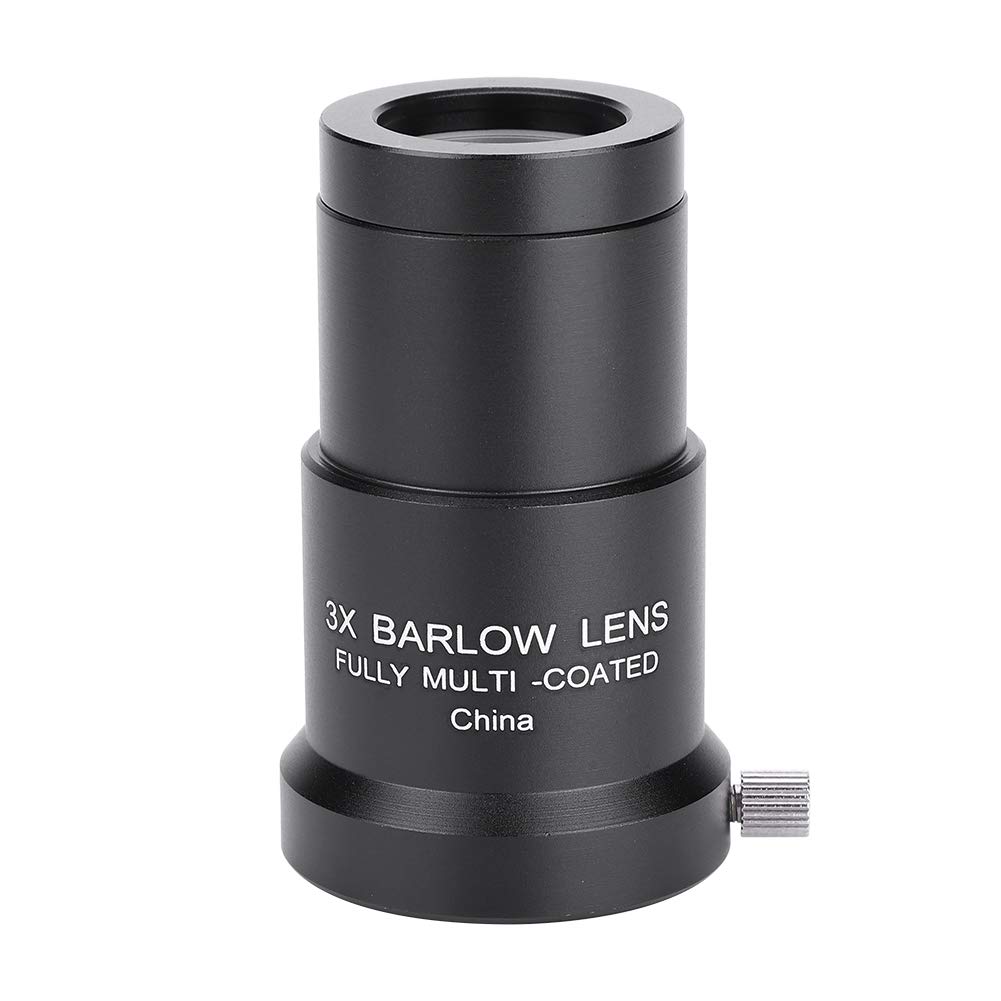 EBTOOLS Barlow Telescope Lens Barlow Lensfor Astronomical Eyepieces Astronomy Telescope Eyepiece 3X 1.25'' Barlow Lens for Eyepiece Full Coated