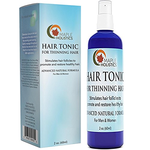 Hair Tonic for Thinning Hair - Hair Thickener for Women & Men - All Natural Hair Growth Treatment - Hair Shedding Product - Promote Healthy Hair - Advanced Formula with Argan & Tea Tree Oil