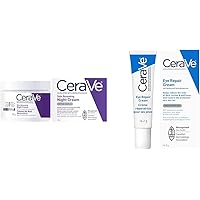 CeraVe Night Cream + EYE CREAM with Hyaluronic Acid for Renewing and Brightening