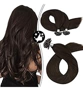 Moresoo U Tip Hair Extensions Human Hair Hot Fusion Hair Extensions 18 Inch Tips in Hair Extensio...