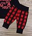 Valentines Baby Boys Girls Clothes Daddy's Little Man Print Bodysuit Outfits Clothes Set With Hat