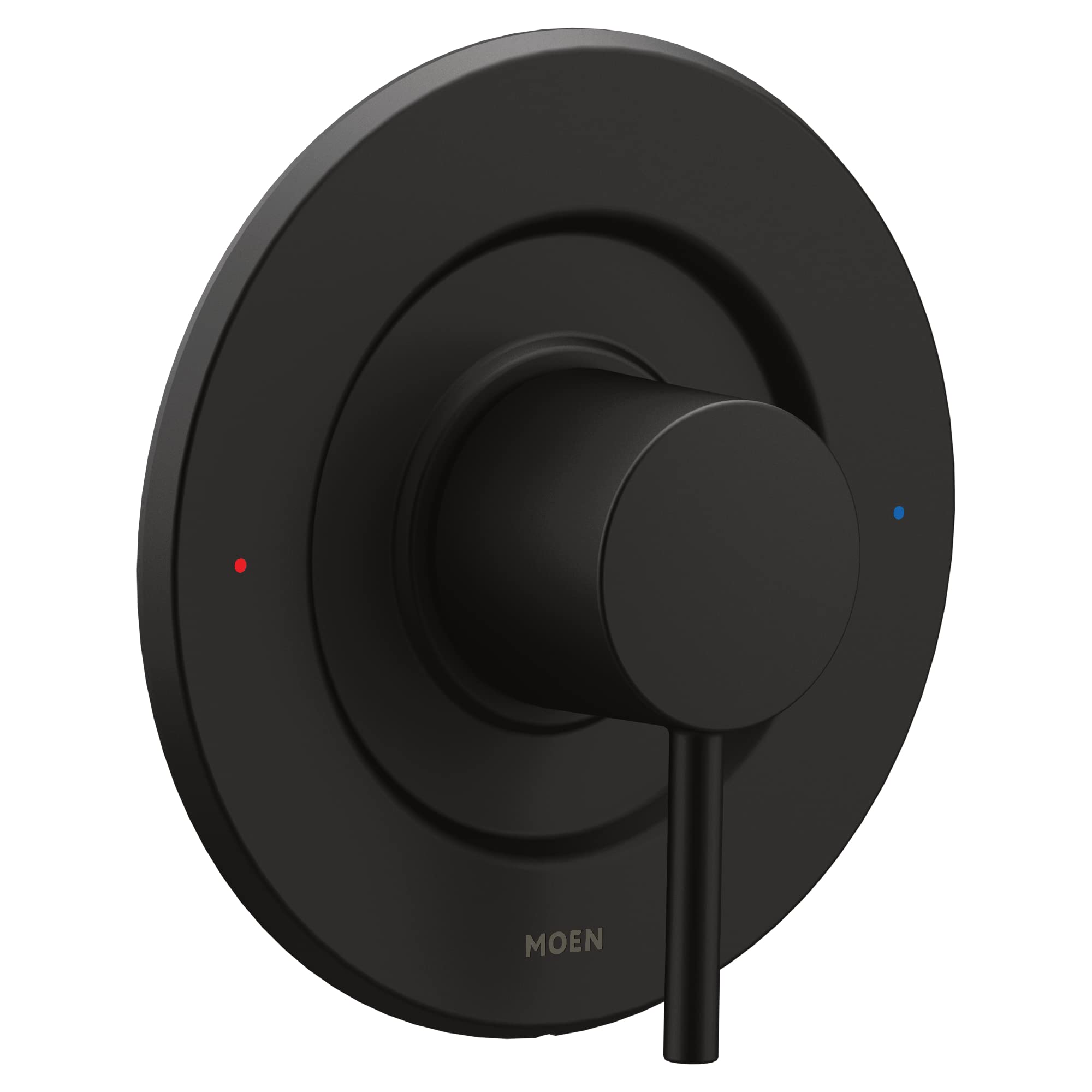 Photo 1 of Moen Align Matte Black Pressure Balancing Modern Tub and Shower Trim Kit, Featuring Bathroom Shower Lever Handle for Temperature Adjustment, Shower Faucet Handle (Posi-Temp Valve Required), T2191BL