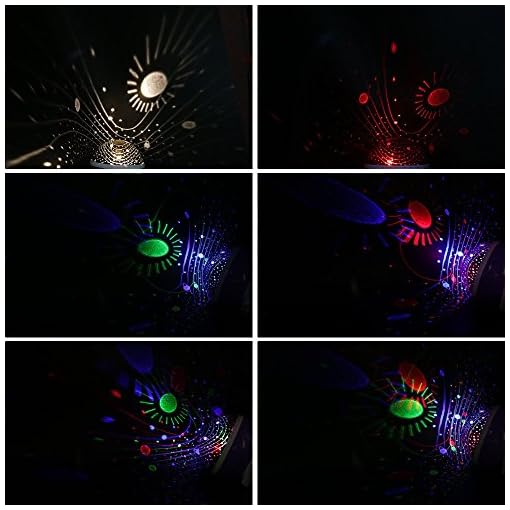 Night Light Kids Lamp, Romantic Rotating Sky Moon & Cosmos Cover Projector Night Lighting for Children Adults Bedroom, Mood/Decorative Light, Baby Nursery Light, Living Room Gift - Image 6