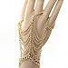 JoJo & Lin Halloween Jewelry Gold Tone Dangling Hand Chain Harness Bracelet With Finger Ring