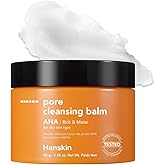 Hanskin AHA Pore Cleansing Balm – Korean Melting Balm Cleanser, Gentle Makeup Remover for Dry, Dull Skin | Solid-to-Oil Cleanser with AHA & Nourishing Oils | K-Beauty | 2.82 oz