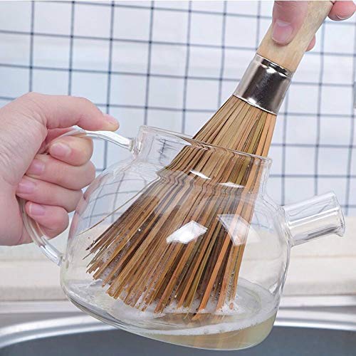 Ximito 2 Pack Cleaning Whisk Traditional Natural Bamboo Wok Brushes