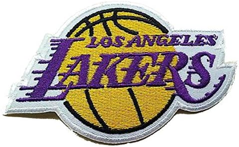 InspireMe Family Owned Lakers Basketball Fully Embroidered Iron-on Patch (3.75" x 2.25")