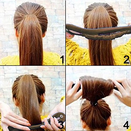 2pcs Fashion Hair Styling Disk Hair , Donut Former Foam DIY Tool